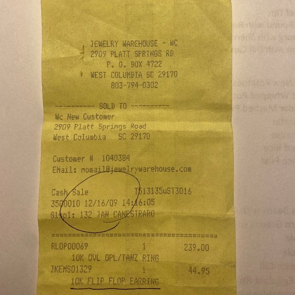 10K Yellow Gold Flip Flop Stud Earrings - Picture 7 of 8